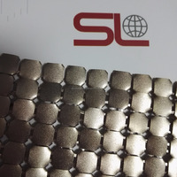 Chine Or et Argent Couleur 3mm Métallique Sequin Flake Tissu Tissu Métal Maille Rideau