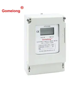 Prepaid electric energy meter dds5558 gomelong 3 Phase 4 Wire pc+ uv support oem customized