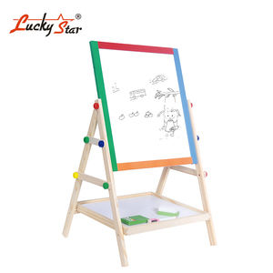 Kisd Enfants 2 en 1 Réglable Effaçable Magnétique Noir/<span class=keywords><strong>Blanc</strong></span> En Bois Chevalet <span class=keywords><strong>Craie</strong></span> Planche à Dessin - Product Image 2