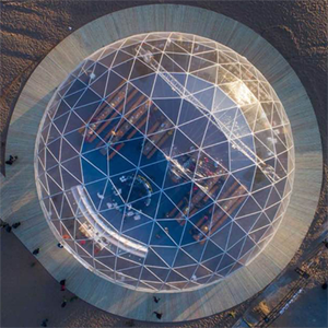 Tenda a Cupola Geodetica in Vetro Riscaldato di 6m di Diametro, Tenda per Campeggio e Feste - Product Image 1