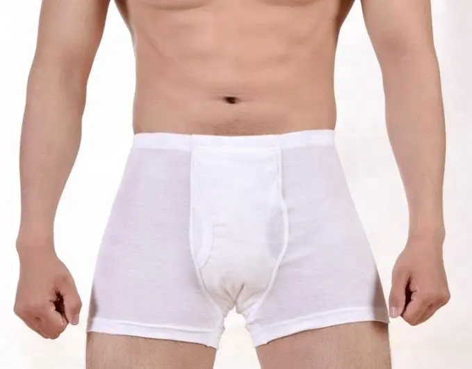 Roupa íntima impermeável para homens, cuecas masculinas de alta qualidade laváveis para higiene 100% algodão e incontinência