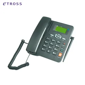 Etross 6588 GSM Telepon Desktop dengan 2 Slot Kartu Sim