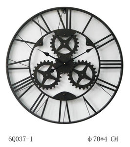 In stile francese di età 3D retro metal gear gigante antico <span class=keywords><strong>orologio</strong></span> <span class=keywords><strong>da</strong></span> <span class=keywords><strong>parete</strong></span> in plastica <span class=keywords><strong>per</strong></span> la decorazione domestica - Product Image 4