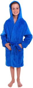 <span class=keywords><strong>Accappatoio</strong></span> Spa Super morbido viola rosa bianco per bambini abito con cappuccio in pile al ginocchio per ragazzi e ragazze - Product Image 2
