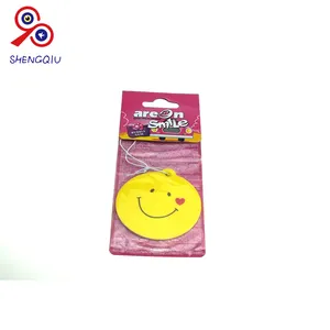 Выражение пакет улыбающееся лицо customerized логотип автомобильный освежитель воздуха