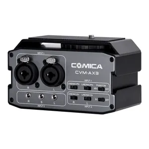 Mezclador de Audio preamplificador, nueva CoMica XLR/6,35/3,5mm, dos canales (2 grupos)
