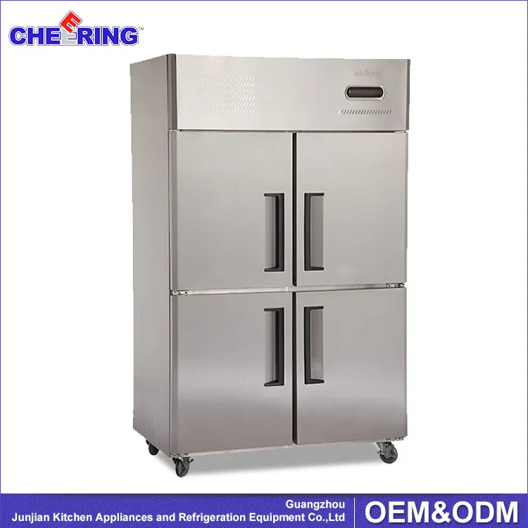 1.0LG 4 Portas Duplas-Temperatura de Refrigeração Estática/Fancooling Reach-In Freezer Da Cozinha