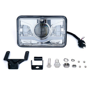 Phares de camion led H4 auto, feu de croisement et de route, avec yeux d'ange, 4x6 pouces, nouveau produit, - Product Image 3