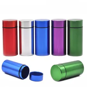 JIJU custom wholesale hot selling products of aluminum container pill case smoking jar