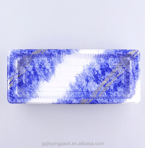 #1102 Bento plaque japonais sushi boîte d'emballage, Gros sushi à emporter emballage alimentaire en plastique jetable plateaux conteneur - Product Image 5