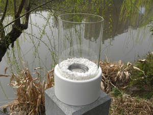 GInno-Mesa de salón de vidrio redondo para uso en exteriores, chimenea de metal redonda - Product Image 6