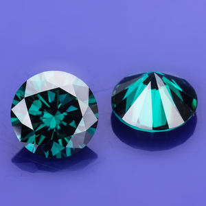 Lab Yetiştirilen Yuvarlak Yeşil Mozanit Taş Kalpler Ve Oklar 1ct Moissanite - Product Image 1