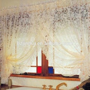 Flower curtain panels <span class=keywords><strong>bella</strong></span> lace rose floral curtain panels - Product Image 1