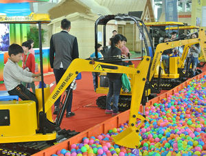 Funfair guida l'escavatore a gettoni dei bambini del motore del gioco dei bambini per il centro commerciale - Product Image 6
