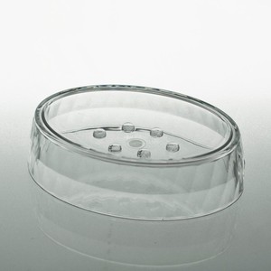 Petit porte-savon en plastique transparent de voyage de forme ovale - Product Image 4