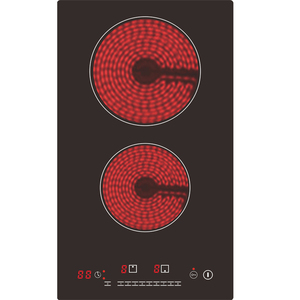 Placa de Cocina Eléctrica Doble Económica con Panel Cerámico, Hornilla Infrarroja Doble, Acero Inoxidable, Integrada, para Hogar y Hotel - Product Image 2