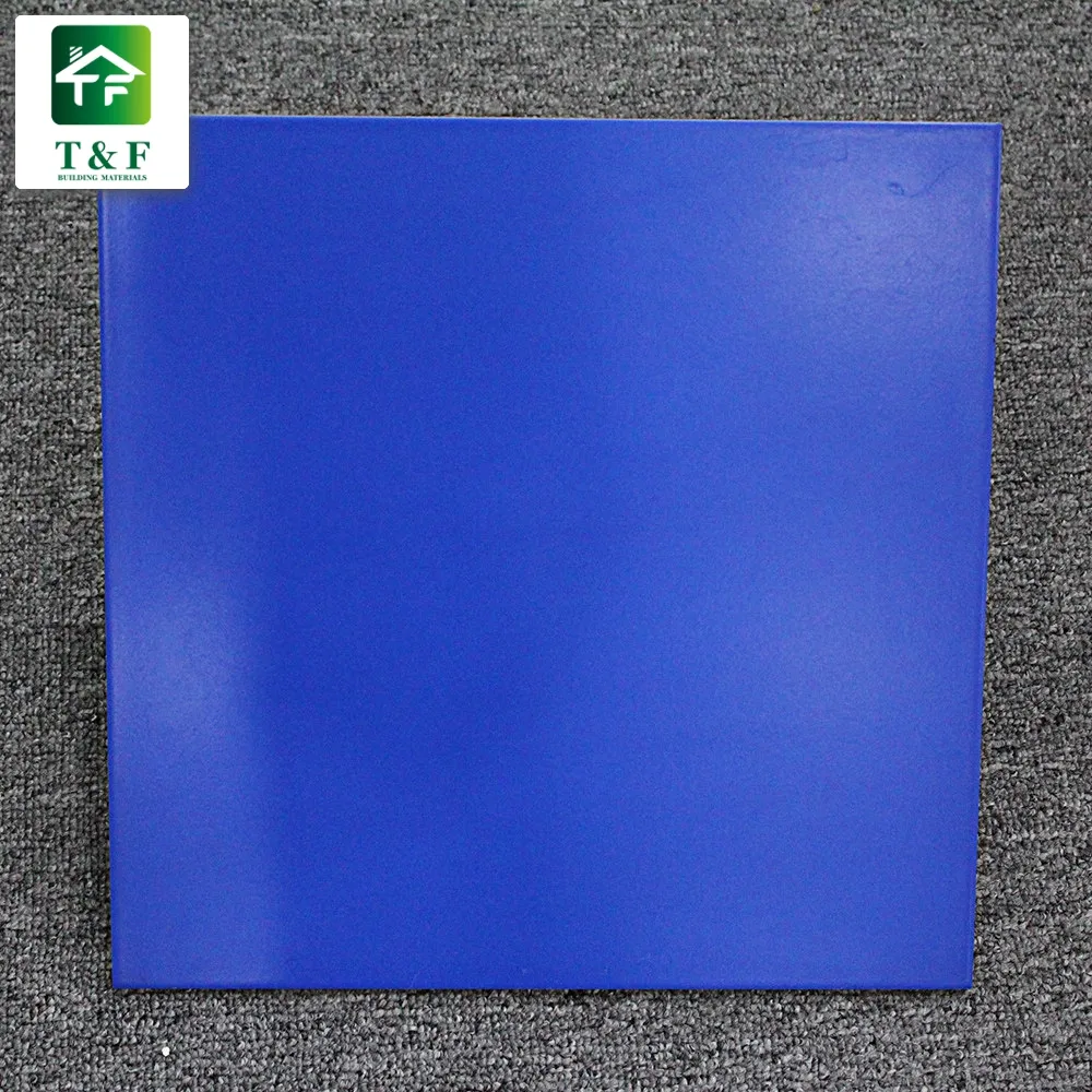 12x12 30x30 puro blu semi lucido porcellana di ceramica pavimento di piastrelle 500 500 millimetri luce blu satinato piastrelle di ceramica