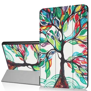 Großhandel Bulk-Zubehör bunte Baum Muster stehen Smart Cover Flip Tablet Fall für iPad Mini 2 3 4 Air 2 Pro