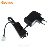 Adaptador de Corriente de Pared de 12 W y 12 V 1 A para Tira de LED 5050, Enchufe de CC de 2 Pines, Enchufe para UE, EE. UU., Reino Unido y Australia, Certificado por CE, FCC y RoHS, OEM Disponible
