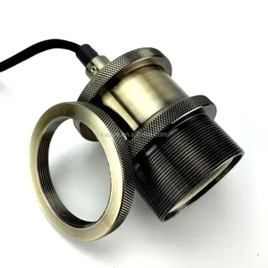 E40 Bronze lamp socket pendant light/DIY Textile Cord pendant lamp E27/E26 lamp holder