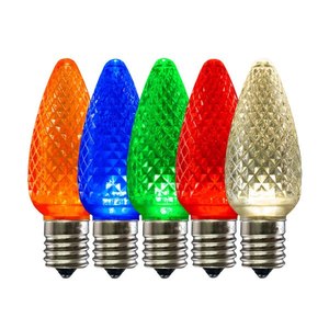 Bombillas LED Multicolores con Base C9 E17 de 110 V y 0,8 W, Bombillas LED C9 Decorativas para Árboles de <span class=keywords><strong>Navidad</strong></span> - Product Image 1