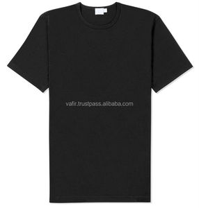 Camiseta de algodón 100% para hombre, estampado negro en el extranjero, servicio OEM disponible, hombro caído, Manga corta ecológica de secado rápido - Product Image 6