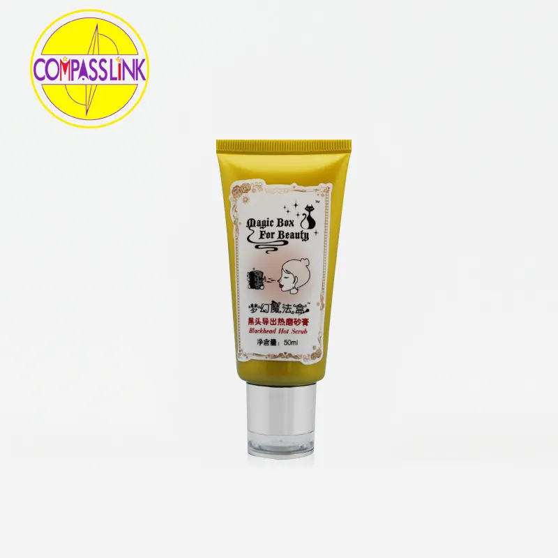 Stiker Label Kuning 50Ml Tabung Kosmetik Digunakan untuk Kemasan Pembersih Wajah