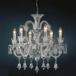 Vintage Classic Hanging Crystal Chandelier Light For Hotel Luxury Wedding Decoration Ceiling Hanging