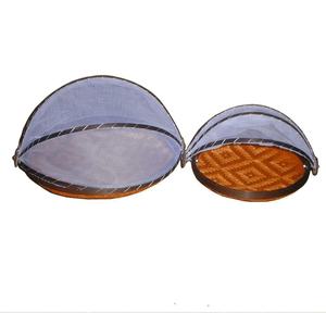 Panier de rangement tissé en bambou Orange du Vietnam décoration de la maison panier de fruits couverture filet avec matériau en rotin - Product Image 1