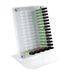 70 Slots Personnalisé Acrylique Stylo Fluorescent Exposant D'affichage En Plexiglas avec support