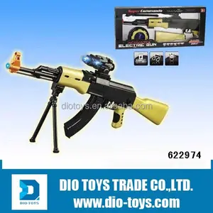 Juguetes exterior ABS plástico seguro de B / O francotirador juguete pistola de juguete rifles de francotirador incluida la batería con luz y viose