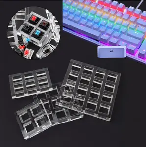 Cnc transparent clear pmma acrylic prototypes acrylic keyboard milling