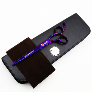 BLACK KNIGHT Kéo Làm Tóc Chuyên Nghiệp 7 Inch Cắt Barber Shears Kéo Pet Phong Cách Màu Tím - Product Image 5