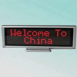 CE RoHS red 16X64pixel p4mm 4 characters fashion multi-language scrolling led message sign