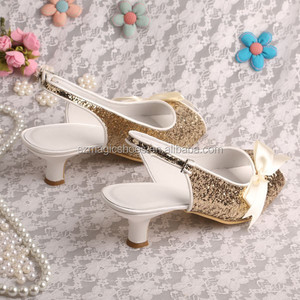 Scintillio dell'oro Slingback <span class=keywords><strong>Sandali</strong></span> per la Cerimonia Nuziale - Product Image 4