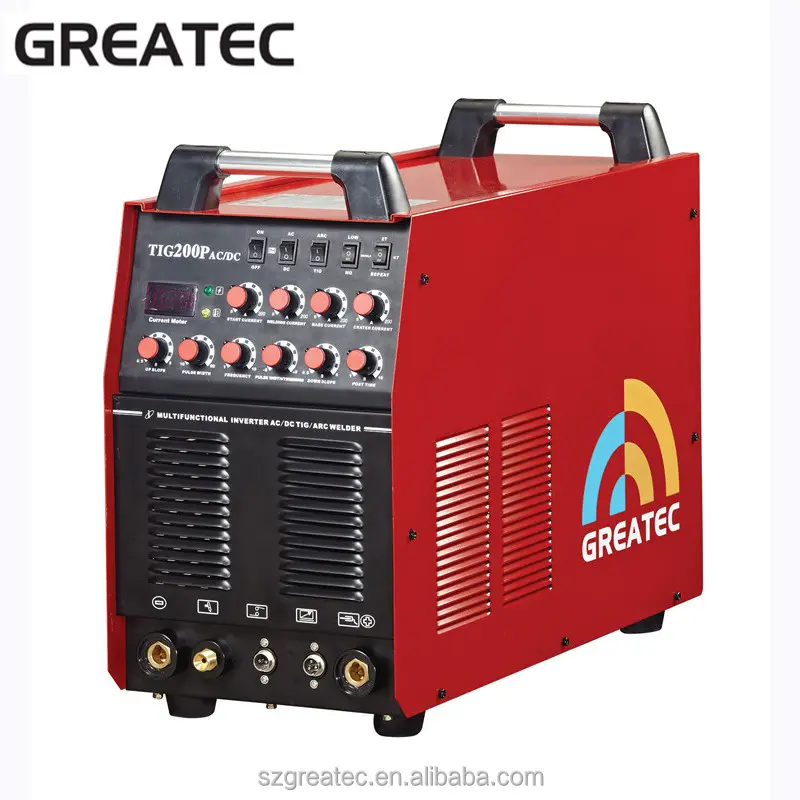 GREATEC tek fazlı Ac jeneratör Tig Ac Dc 220v kaynak makineleri TIG200PACDC sağlanan invertör 18V 20 AC/DC uzun ömürlü