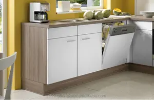 Estilo moderno de alta calidad Blanco pintura del Gabinete de cocina de muebles