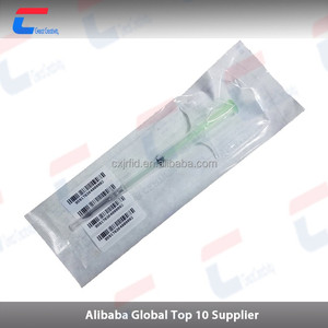 Label with Transponder rfid capsule green colored glass over ICAR certificate - Product Image 3