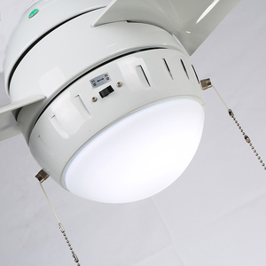Ventilateur de plafond moderne et simple à 3 pales avec lumière, lampe électrique blanche avec interrupteur à chaîne pour chambre à coucher et chambre d'enfant - Product Image 3