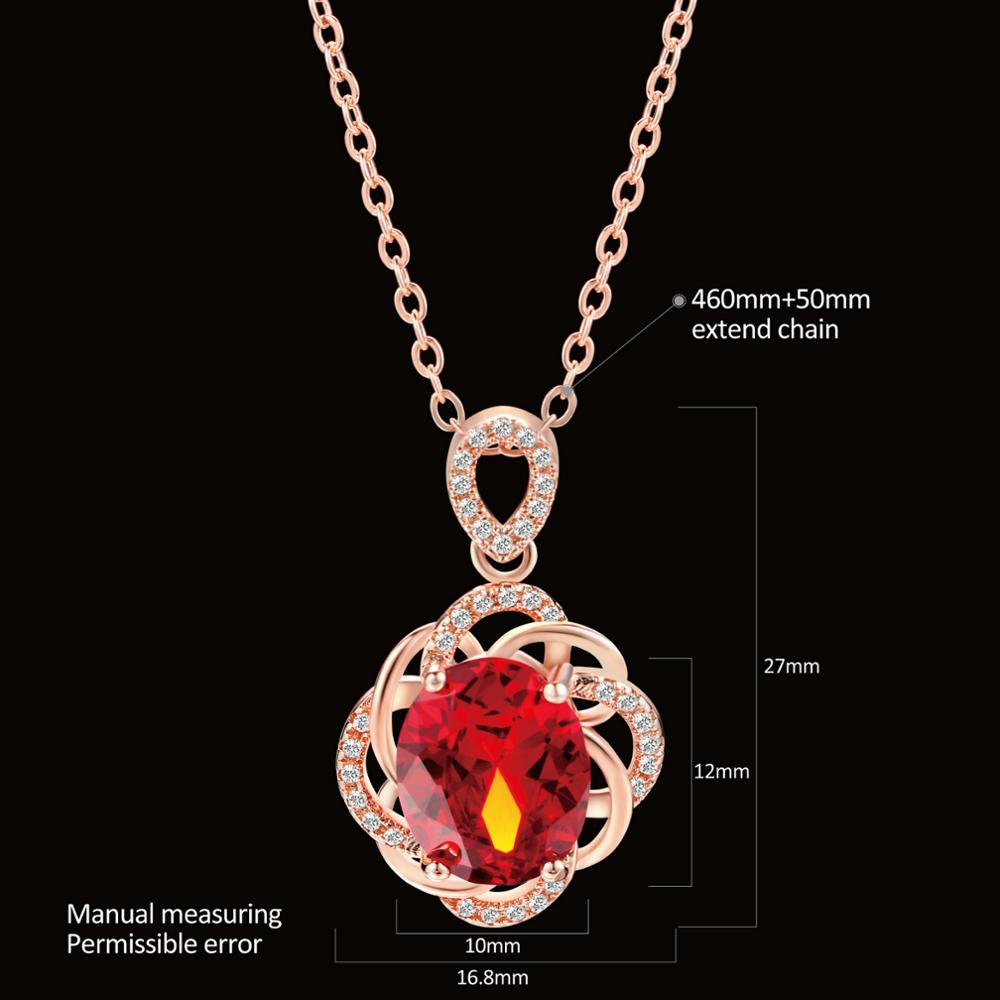 necklace crystal red satin