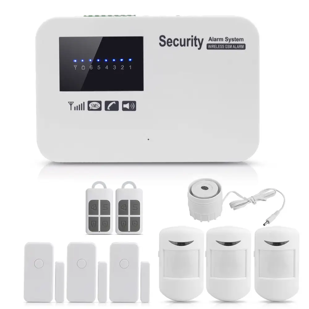 Smart Alarmsysteem Draadloze, Mobile Call Gsm Alarmsysteem Home Security,Home Security Alarm Systeem Draadloze