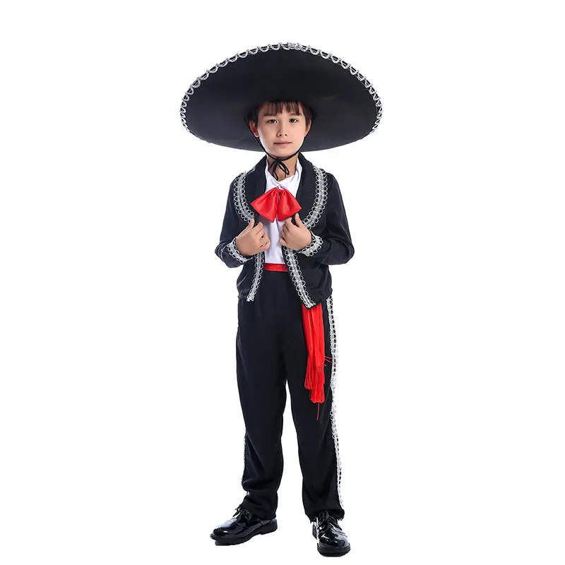 Mexican dance children's holiday party stage performance Halloween costumes