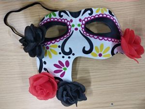 Disfraces <span class=keywords><strong>de</strong></span> <span class=keywords><strong>Halloween</strong></span> Mardi Gras máscara <span class=keywords><strong>de</strong></span> la mascarada mexicana Día <span class=keywords><strong>de</strong></span> <span class=keywords><strong>los</strong></span> <span class=keywords><strong>muertos</strong></span> calavera <span class=keywords><strong>de</strong></span> azúcar antifaz - Product Image 2