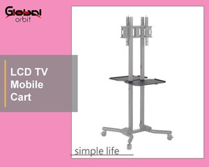 ขาตั้งทีวีพลาสม่าโลหะแบบทันสมัยทนทานขาตั้งโทรทัศน์ปรับความสูงได้พร้อมล้อสำหรับห้องนั่งเล่นใช้ในอพาร์ตเมนต์ - Product Image 2