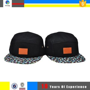 Barato negro leopard 5 panel sombreros <span class=keywords><strong>cap</strong></span> con logo - Product Image 5