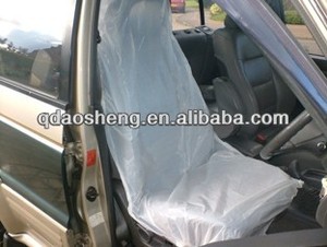 Pe en plastique jetables siège d'<span class=keywords><strong>auto</strong></span> couverture avec deux poches - Product Image 1