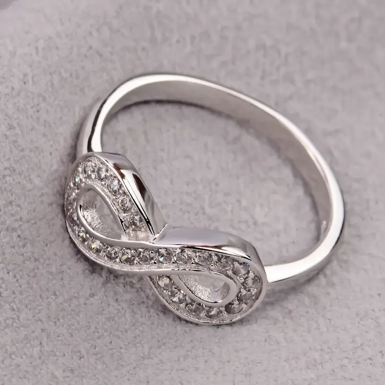 Groothandel Sieraden Vergulde 925 Sterling Zilveren Infinity Ringen