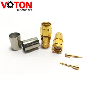 Sma plug tipo reto, conector macho sma para rg6 lmr300 cabo coaxial