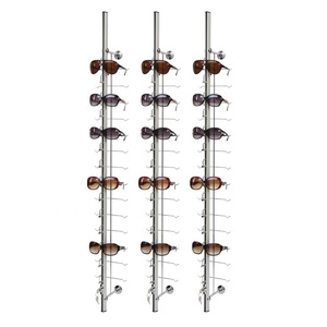 <strong>Optical</strong> Machinery Accessory <strong>Wall</strong> <strong>Mounted</strong> Eyeglasses Display Rods Lockable Sunglasses Display Racks Poles - Product Image 2