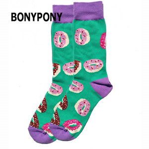 Bonyponi-<span class=keywords><strong>Calcetines</strong></span> con patrón de bicicleta para hombre y mujer, medias de alta calidad con diseño divertido y personalizado - Product Image 5